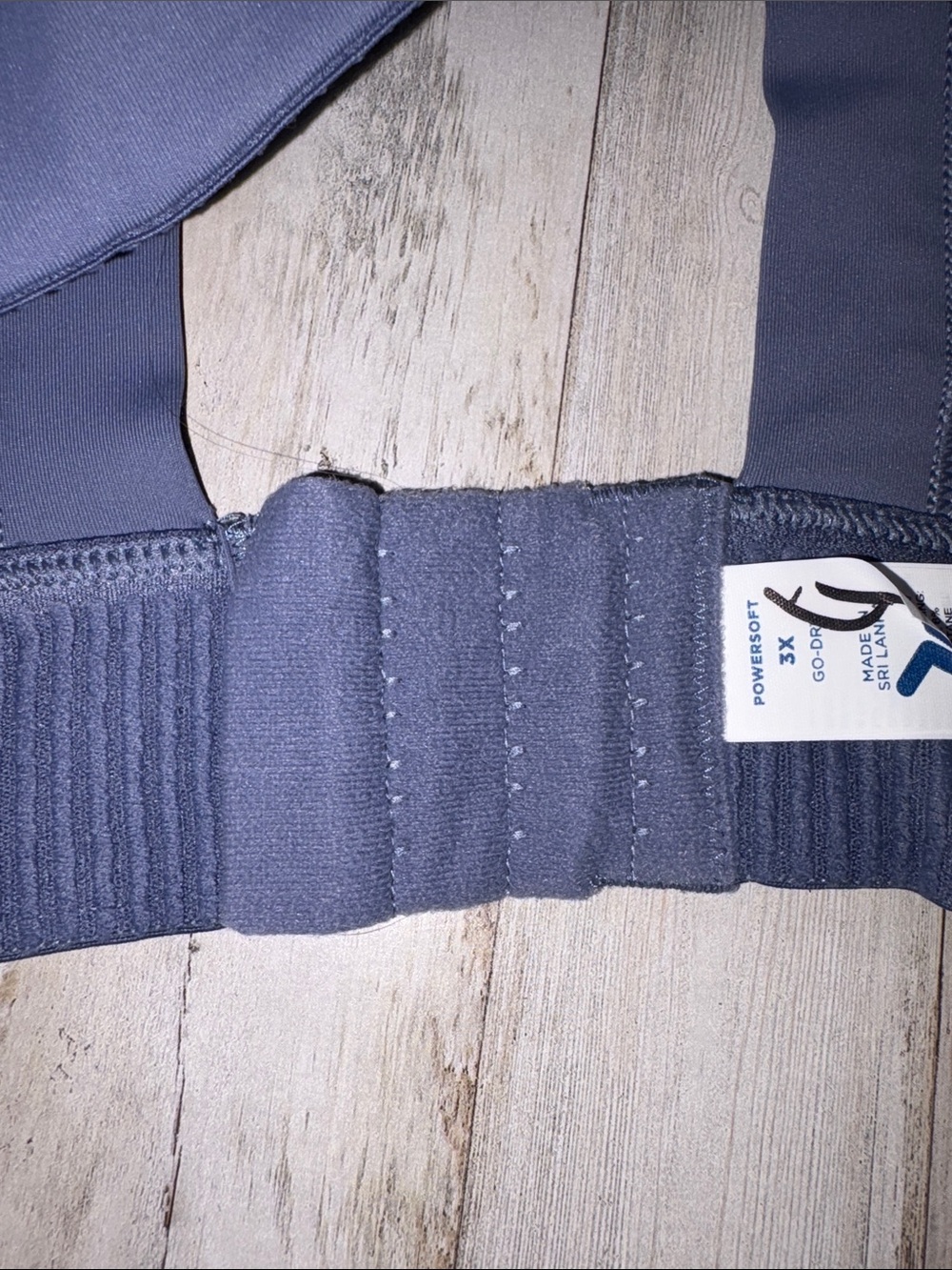 Old Navy Powersoft Sports Bra High-Neck Crisscross - Slate Blue Plus Size 3X - Picture 4 of 11